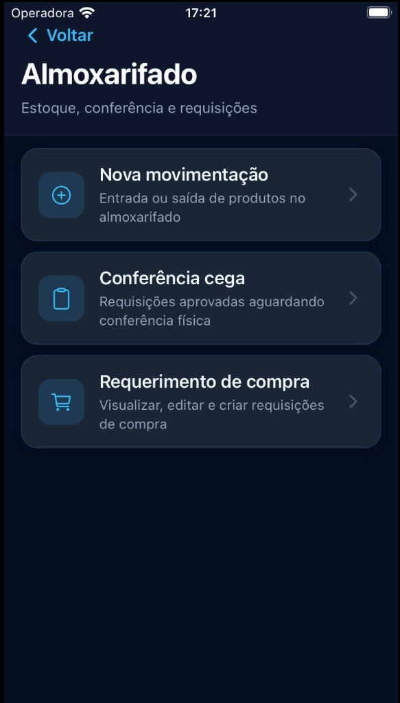 App UNISERV — Almoxarifado
