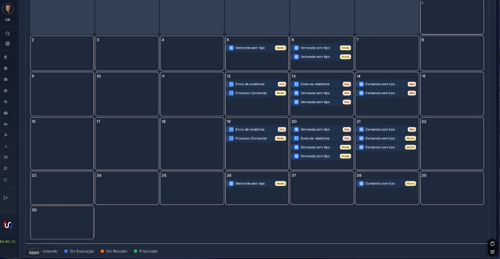 UNISERV — Calendário de demandas